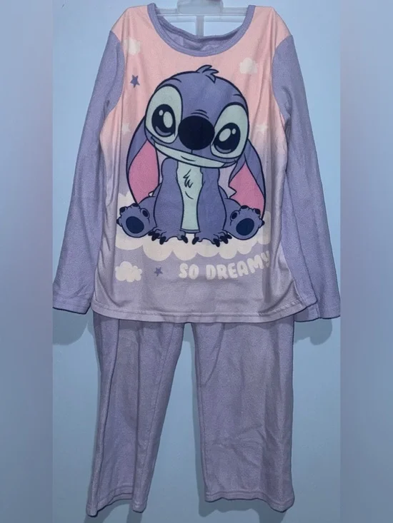 Disney Girls Lavender Stitch 'So Dreamy' Pajama Set - Picture 1 of 4
